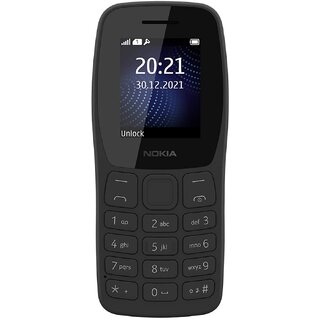 Nokia 105 Plus Single SIM, Keypad Mobile Phone with Wireless FM Radio, Memory Card Slot and MP3 Player