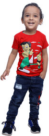 Kid Kupboard | Regular | Baby Boys | Solid | T-Shirt | Half-Sleeves | Pure Cotton | Light Red | Pack of 1