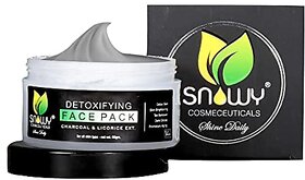 Snowy Cosmeceuticals Detoxifying Face Pack Charcoal  Licorice Ext For Skin brightening Tan Remover