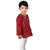 Kid Kupboard  Regular  Baby Boys  Kurta Pyjama Set  Full-Sleeves  Pure Cotton  Red  White  Pack of 1