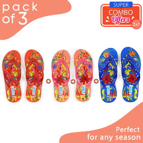 Women Multicolor Flip Flops - Pack of 3