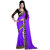 Bhuwal Fashion Purple Chiffon Embroidered Saree With Blouse
