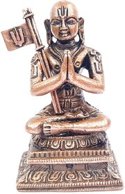 Copper Idols - by Searchers Paradise ,2.24 inches , Copper Handmade Ramanujar, 91 Grams , Patina Antique Finish, Pack of