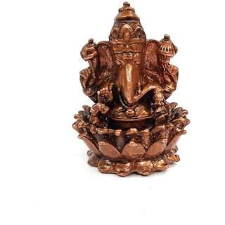 Copper Idols - by Searchers Paradise ,1.7 inches , Copper Handmade Ganesh,99 Grams , Patina Antique Finish, Pack of 1 Pi