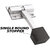 Rawk Stainless Steel Single Square Door Stopper Double Floor Door Stoppers with Rubber Tip Bottom ( Pack of 4 )
