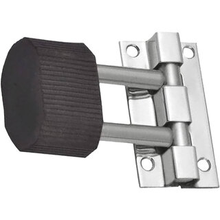                      Rawk Stainless Steel Door Stopper Double Floor Door Stoppers with Rubber Tip Bottom, for Home, Office (Pack of 1)                                              