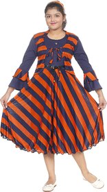 NFC Fashions Orange Cotton Blend Solid Kurt Payjama for Boys