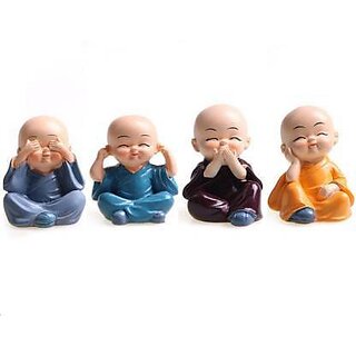 Monk Lamba for Vastu gives Positive Environment  Little Monk Doll ornament for Peace and Calm Environment - 6 cm