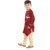 NFC Fashions Red Cotton Blend Solid Kurt Payjama for Boys
