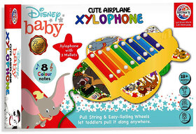 KIDOZ CUTE AIRPLANE XYLOPHONE WITH 2 MALLETS ( 8 COLOUR NOTES )