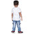 Kid Kupboard  Regular-Fit  Baby Boys  Solid  White  Casual  T-Shirt  Cotton  Pack of 1  Half-Sleeves