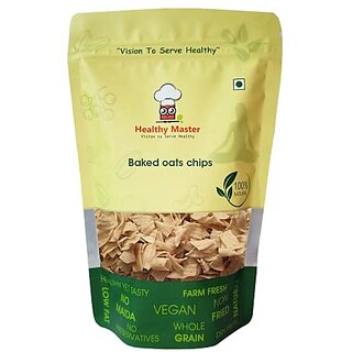                       Healthy Master Oats Chips with All Natural Ingredients High in Fiber  Low in Sodium  Helps in Weight Loss  Gluten-Free  Vacuum Cooked  Oil-Free (Oats Chips 500g)                                              