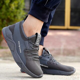 Attractive Grey Fashionable Trendy Stylish Shoes For Man's  Boy's