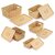 Selvel Storage Basket/Box with lid for Kitchen | Vegetables | Toys | Books | Office | Stationery | Utility | Cosmetics | Accessories | Closet | Wardrobe | Set of 5 (Beige)