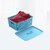 Selvel Storage Basket/Box with lid for Kitchen | Vegetables | Toys | Books | Office | Stationery | Utility | Cosmetics | Accessories | Closet | Wardrobe | Set of 5 (Sky Blue)