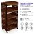 SELVEL Giving Shape To Life Multipurpose Storage Racks 4 Shelfs 4-Layers Fruits Vegetable Storage Household Office Stand Unbreakable Plastic (4 Racks, Dark Brown)