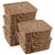 SELVEL Giving shape to life Multipurpose Storage Baskets Set of 5 with Lid for Kitchen, Vegetables,Books, Office, Stationery, Utility, Cosmetics, Accessories, Wardrobe (Bucket Brown)