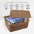 SELVEL Giving shape to life Multipurpose Storage Baskets Set of 5 with Lid for Kitchen, Vegetables,Books, Office, Stationery, Utility, Cosmetics, Accessories, Wardrobe (Bucket Brown)