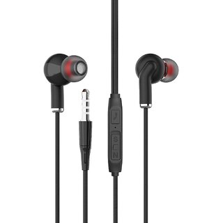                       tunez Dhwani D10 in Ear Wired Earphone with in Built mic, Super Extra Bass and 3.5mm Jack(Black)                                              