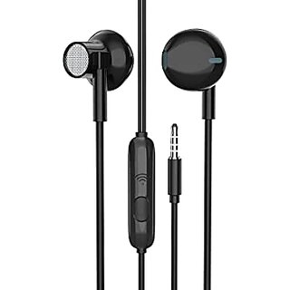                       tunez Dhwani D20 in Ear Wired Earphone with Boom Bass, in Built mic,10mm Dynamic Drivers(Black)                                              