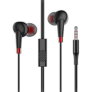                       tunez Dhwani D30 in Ear Wired Earphone with in built mic,Passive Noise Isolation (Black)                                              