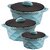 SELVEL Giving shape to life! Diamond Pattern Inner Steel Casserole Set of 3  Insulated Stainless Steel Inner Body Casserole Set for Meal, Chapati, Curry, Roti - 1800 ml, 1180 ml and 650 ml - Blue