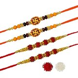 Antiqworld Sidhivinayak Gold and Rhodium Plated Alloy Rakhi for Lovely..