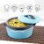 SELVEL Giving Shape to Life! Stainless Steel Florence Hot n Fresh Casserole Gift Set of 3 (650, 1180, 1800 ml) - Blue