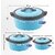 SELVEL Giving Shape to Life! Stainless Steel Florence Hot n Fresh Casserole Gift Set of 3 (650, 1180, 1800 ml) - Blue