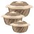 SELVEL Giving shape to life! Insulated Stainless Steel 304 Inner Body Casserole (Set of 3 - 1800 ml + 1180 ml + 650 ml, Brown)