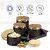 Selvel Unbreakable  Air Tight Dry Fruit Container Tray Set with Lid  Serving Tray, Airtight Container Set 430ml (Elegance Black)