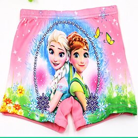 Girls Boys and Kids Pure Cotton Cartoon Printed Underwear Trunk (Pack of 6)