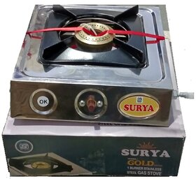 Surya Gold Single CI Burner SS Gas Stove