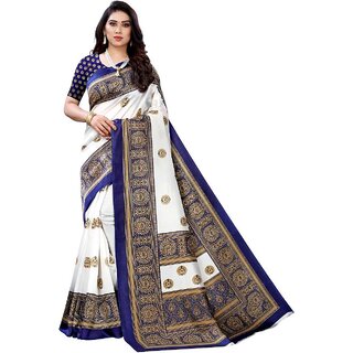                       SVB Saree  Blue Colour Geometric Printed Saree                                              