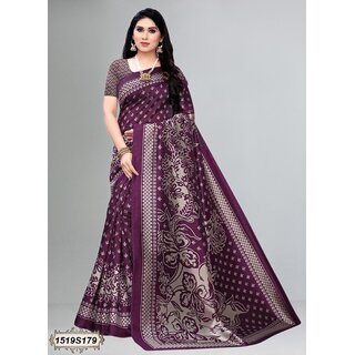                       SVB Saree Pink Colour Flower Printed Saree                                              