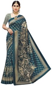 SVB Saree Green Colour Art Silk Printed Saree