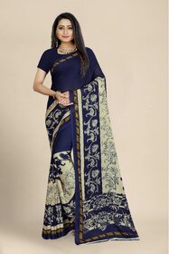 SVB Saree Women's  Georgette Printed saree With Blouse