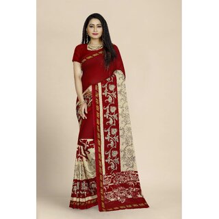 SVB Saree Women's  Georgette Printed saree With Blouse