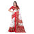 SVB Saree White  & Red Art Silk Printed Saree