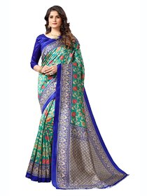 SVB Saree Green Colour Art Silk Printed Saree