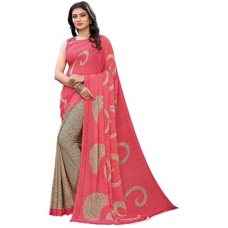                       SVB Saree Multicolour Georgette Printed Saree                                              