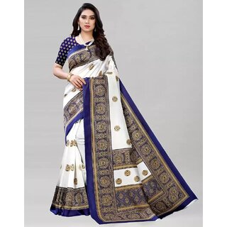                       SVB Saree Blue Colour Art Silk Printed Saree                                              