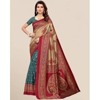                       SVB Saree Multicolour Art Silk SAree                                              