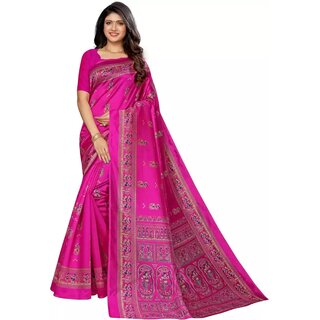                       SVB Saree Pink  Colour Art Silk Saree                                              