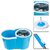 Kudos Self-wringing Floor Cleaning Easy Magic Mop with Stainless Steel Spin Dryer and 2 Micro fibre