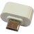 Mini OTG Adopter for Micro USB Mobile Phones (White Color) by KSJ Accessories