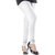 Fashion Fusion Womens White Cotton Lycra Churidaar Leggings