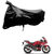 AutoRetail UV Resistant Two Wheeler Polyster Cover for Hero Karizma (Mirror Pocket, Black Color)