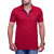 La Milano Maroon Polo Neck Half Sleeve T-Shirt for Men