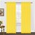 angel homes Yellow Plain Eyelet Window Curtain 5 Feet Set Of 2